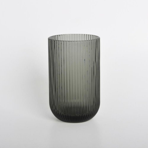 Set x6 vasos de vidrio gris 465ml