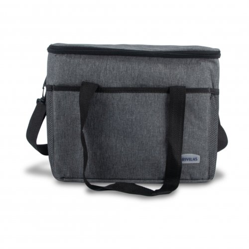 Bolsa térmica rectangular con bolsillo - Gris oscuro 35x25,8x27cm