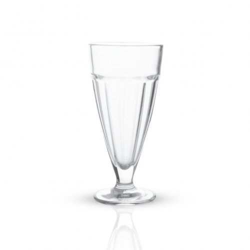 Set x6 copas de vidrio Milk Shake 435ml rayas 8,5x17,5cm