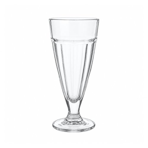 Set x6 copas de vidrio Milk Shake 435ml rayas 8,5x17,5cm