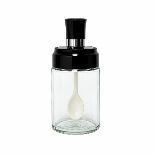 ESPECIERO DE VIDRIO C/TAPA PLúSTICA Y CUCHARA 300ml