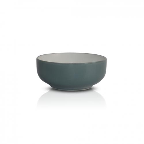 Set x6 bowls verde grisaceo-blanco brillante 15,2x6cm