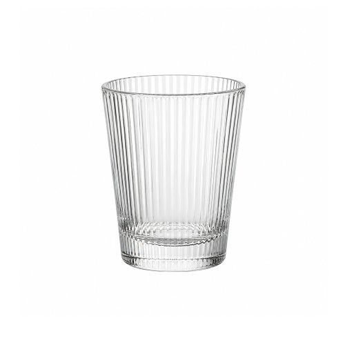 Set x6 vasos cónicos rayados bajo - Vidrio - 240ml 8x9,5cm