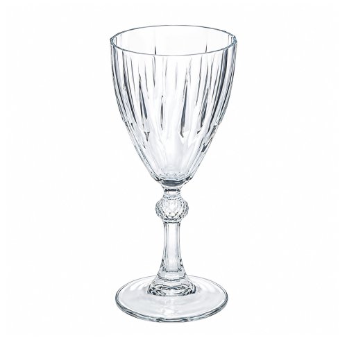 Set x6 copas de agua labrada rayada - Vidrio - 200ml 8.2x17.5cm