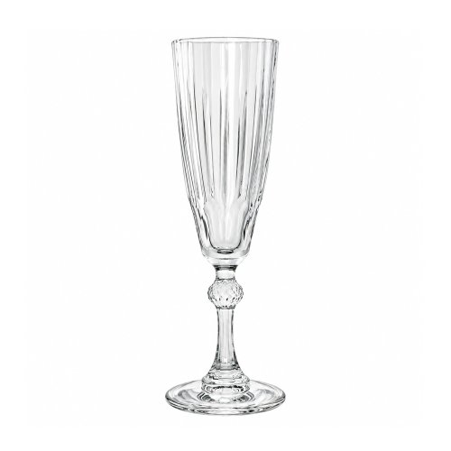 Set x6 copas de champagne labrada rayada - Vidrio - 150ml 6.2x20.5cm