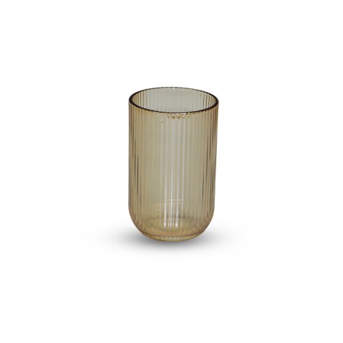 Set x6 vasos altos rayados dorados - Vidrio - 420ml 8*12.6cm