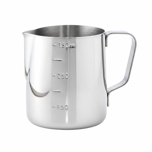 Jarra lechera con pico grande con medidor 350ml 8x9cm de acero