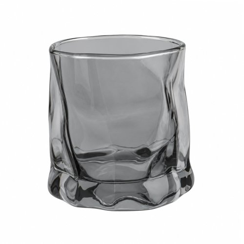 Set x6 vasos vidrio irregulares grises 280ml