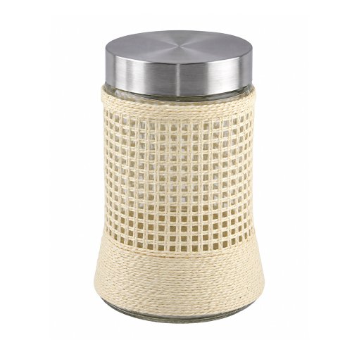 Frasco con malla de hilo con tapa de acero 1000ml 10x17,5cm de vidrio
