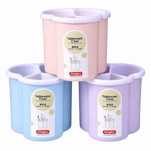 Escurridor de cubiertos con 3 divisiones colores surtidos 15,5x13,5cm de plástico