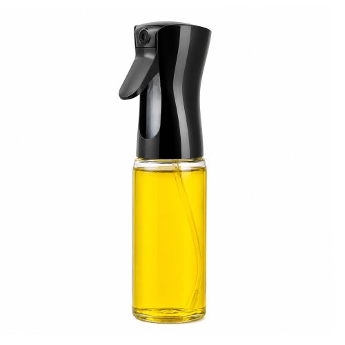Aceitera con atomizador surtida negro 300ml 5,7x22cm de vidrio