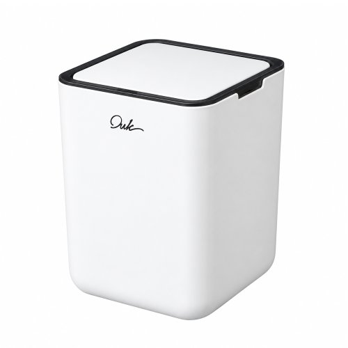 Cesto de basura para mesada redondo blanco de 14x14x17cm