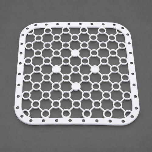 Protector para bacha de cocina cuadrado blanco 25,5x25,5cm - Plástico -