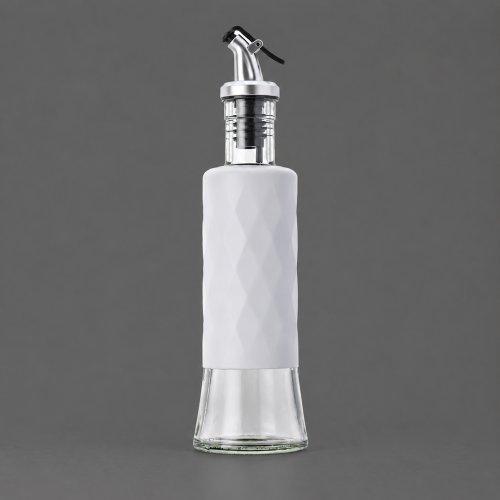 Aceitera con rombos blanca 300ml de metal
