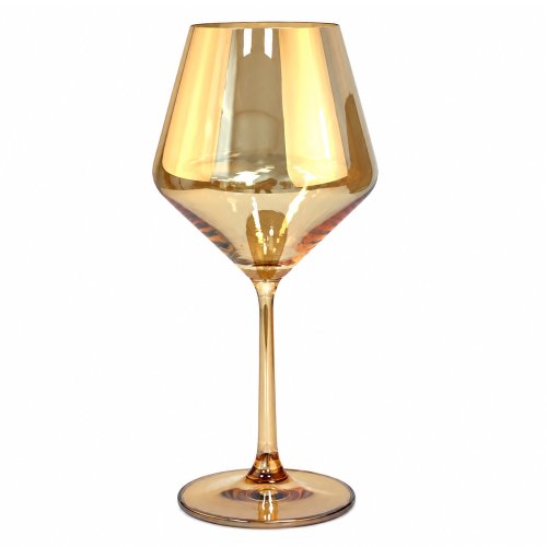 Set x6 copas vidrio dorado