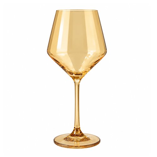 Set x6 copas vidrio dorado 445ml
