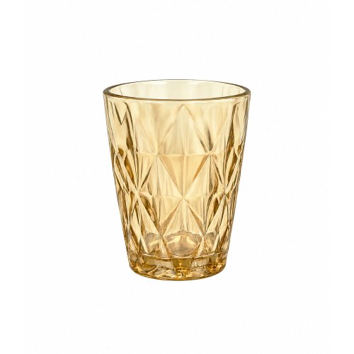 Set x6 vasos vidrio dorado 270ml