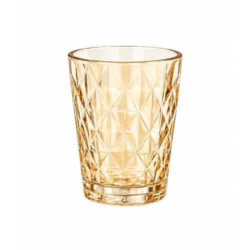 Set x6 vasos vidrio dorado 367ml