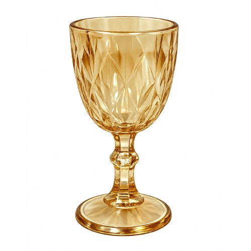 Set x6 copas vidrio dorado 266ml