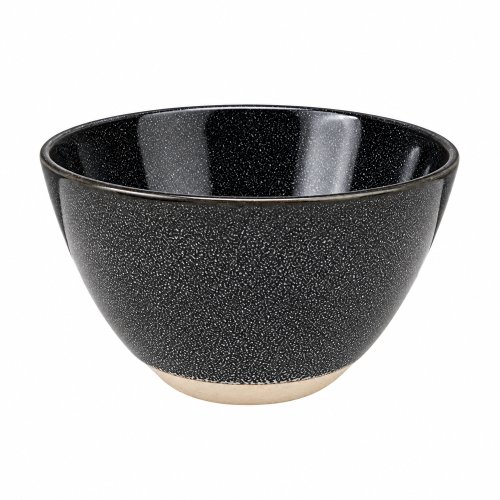 Set x 6 Bowl negro con base beige - cerámica