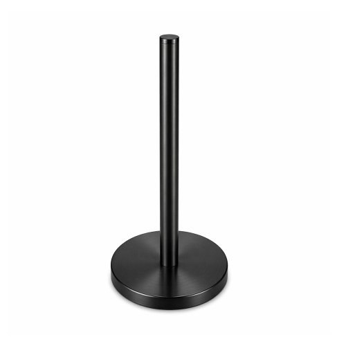 Porta rollo de cocina de metal negro 15x15x32cm