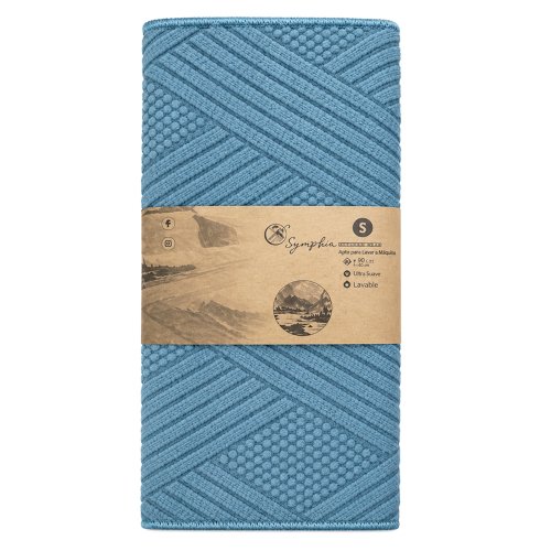 Paño secaplatos de polyester con diagonales 38x50cm azul