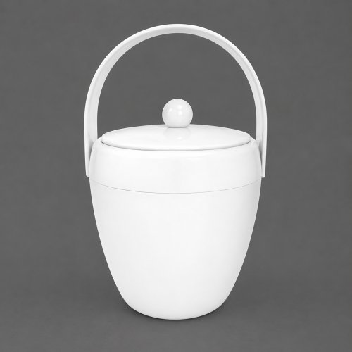Hielera de polipropileno blanca 1800-2000ml 17x20cm con pinza