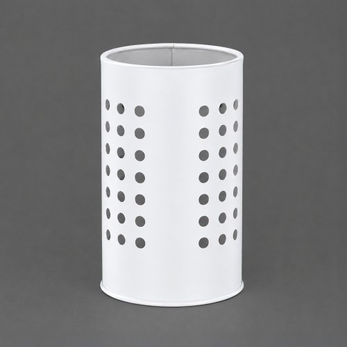 Cubiertero de metal blanco 10x16,5cm