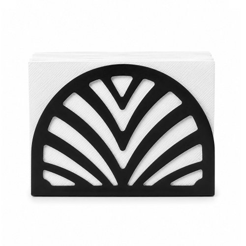 Servilletero 1/2 punto negro 13x5cm