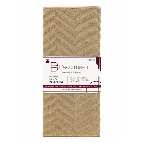 Paño secaplatos diagonales beige 38x51cm