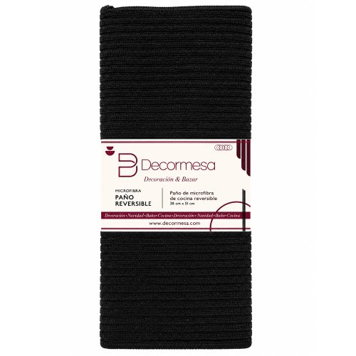 Paño secaplatos rayas finas negro 38x51cm
