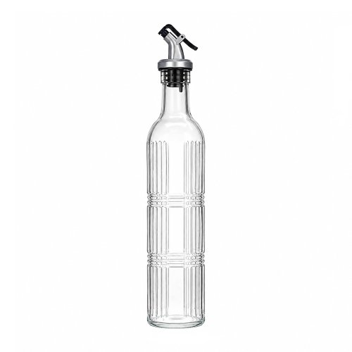 Aceitera de vidrio con rayas vertical-horizontal 500ml