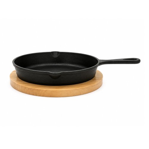 Provoletera de hierro 14,5cm base de bamboo
