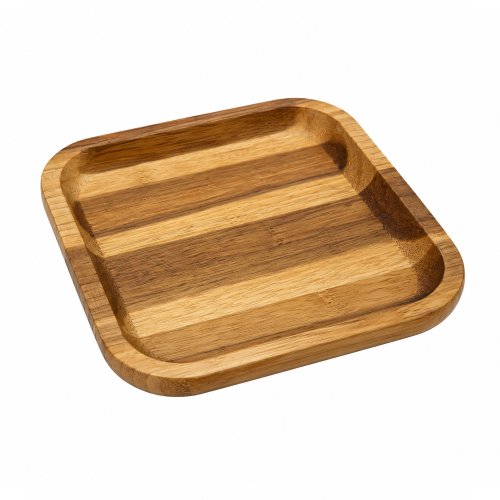 Bandeja cuadrada de acacia 15x15cm