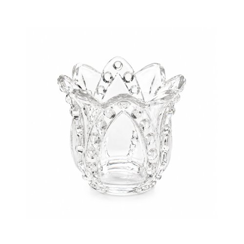 Candelabro de vidrio corona