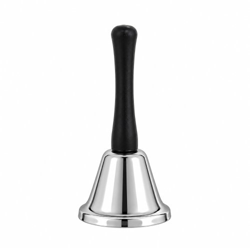 Campanilla de metal con mango negro 6,5x12cm