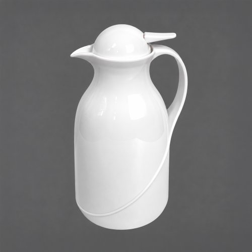 Jarra térmica tapa redonda 1lt - Blanca