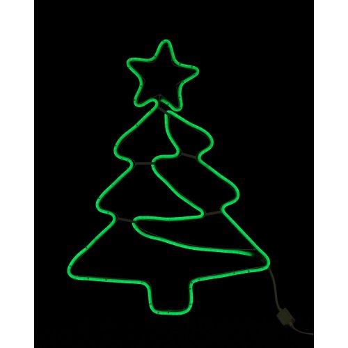 Árbol navideño con tira led verde