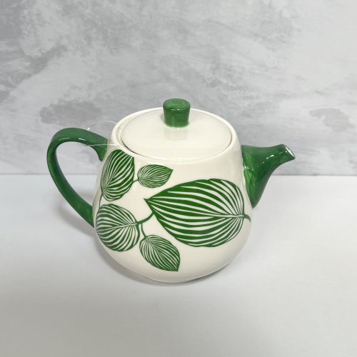 Tetera cerámica hojas verdes 850ml