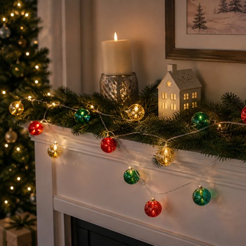 Guía luces bolas navideñas a bater