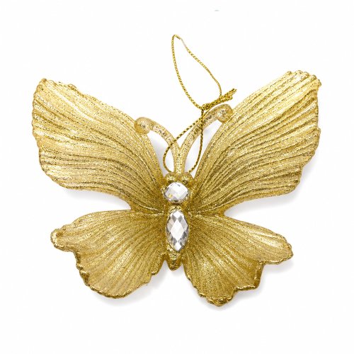 Set x6 mariposas dorado con strass 10,5x8,5cm