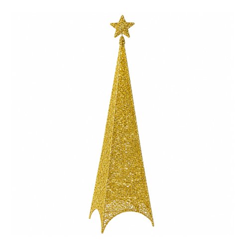 Cono alambre con perlas con luz dorado 180cm con enchufe