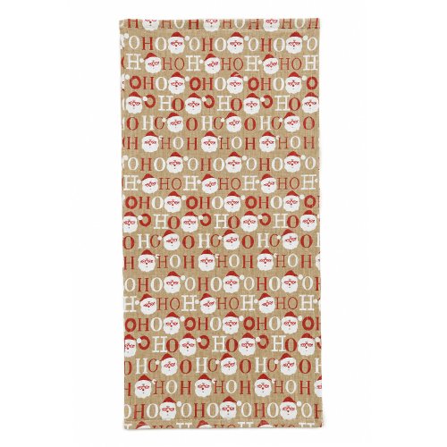 Camino mesa con cara Papá Noel HO-HO 34x180cm simil arpillera - 100% polyester