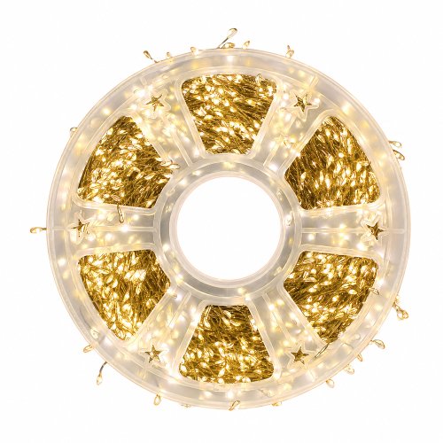 Rollo 1500  luces led cálidas 50mt con control remoto