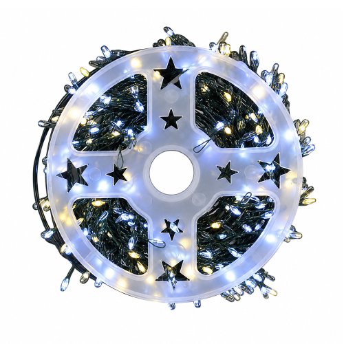 Rollo 500  luces led combinadas frías/cálidas 15mt con control remoto