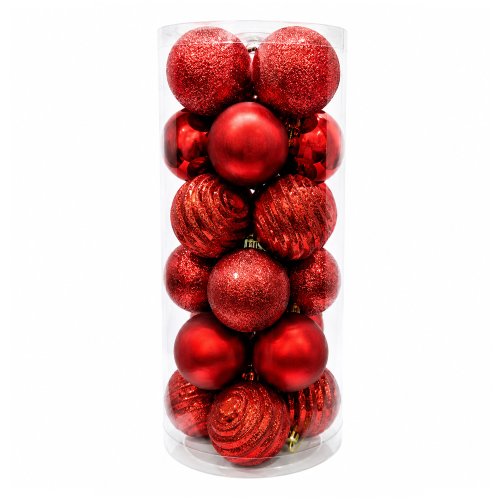 Estuche bolas rojas diseños surtidos