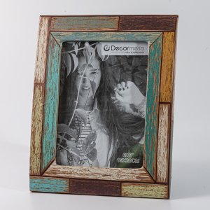 Porta retrato imitación madera con colores (Ver medidas disponibles)