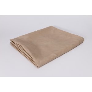 Mantel jackard c/hojas de tela Beige - Ver tamaños disponibles