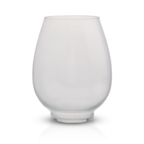 Florero copa con base transparente - Vidrio - 9,5x18cm