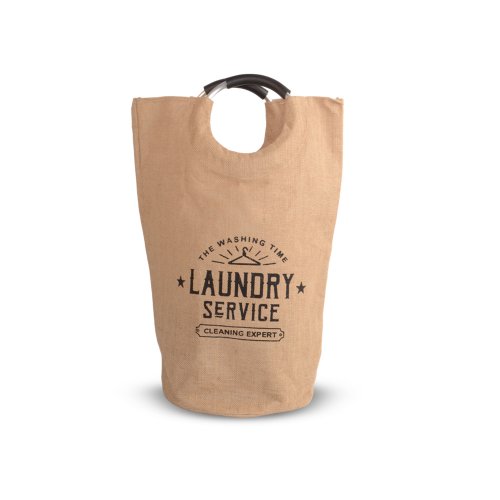 Bolsa para ropa arpillera - LAUNDRY SERVICE - 31x59cm